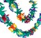 Outlet 9 Foot Paper Garland Tropical Hibiscus Decorations, Multicolored Tissue Flower Leaves Banner for Luau Party, Birthday, Hawaiian Theme